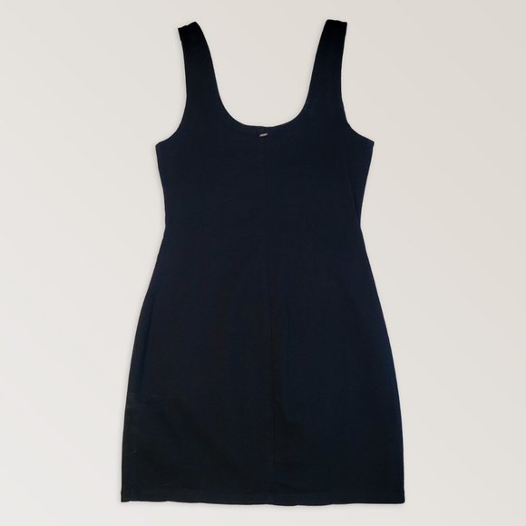 GUESS Black Denim Dress, Sexy Y2K Jumper, Bodycon Retro 90s Dress, Size S - Picture 2 of 9